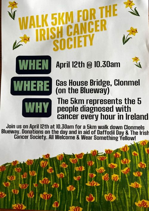 Walk 5km for the Irish Cancer Society
