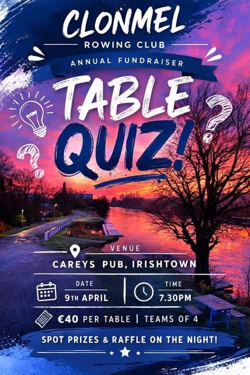 Clonmel Rowing Club Table Quiz